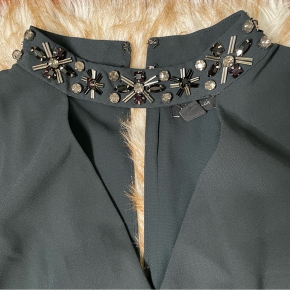 Ann Taylor beaded neck cutout blouse - Picture 7 of 10